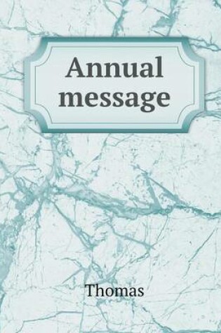 Cover of Annual message