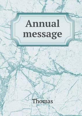 Book cover for Annual message