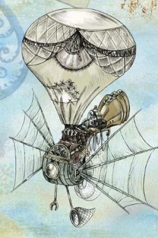 Cover of Steampunk Air Balloon Composition Notebook - 4x4 Quad Ruled