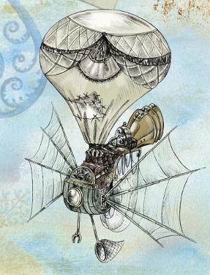 Book cover for Steampunk Air Balloon Composition Notebook - 4x4 Quad Ruled