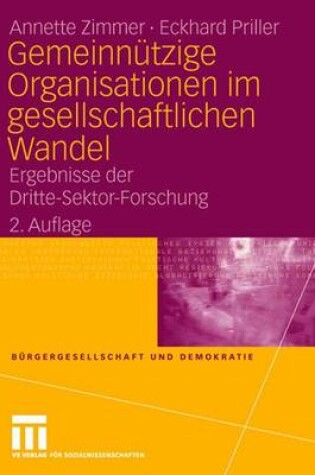 Cover of Gemeinnutzige Organisationen Imgesellschaftlichen Wandel