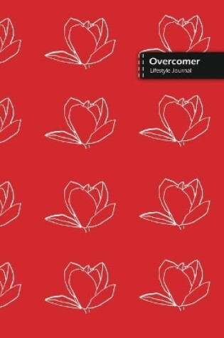 Cover of Overcomer Lifestyle Journal, Blank Write-in Notebook, Dotted Lines, Wide Ruled, Size (A5) 6 x 9 In (Red)