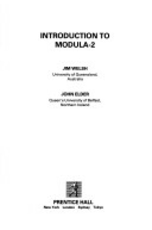 Cover of Introduction to Modula-2