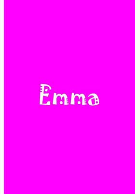 Book cover for Emma - Bright Pink Personalized Journal / Notebook / Blank Lined Pages