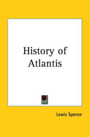 Cover of History of Atlantis (1926)