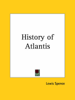 Book cover for History of Atlantis (1926)