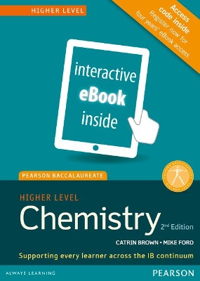 Book cover for Pearson Baccalaureate Chemistry Higher Level 2nd edition ebook only edition (etext) for the IB Diploma