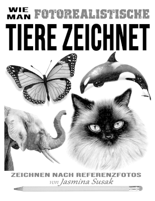 Book cover for Wie man fotorealistische Tiere zeichnet