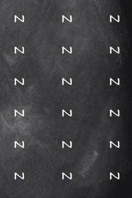 Cover of Monogram N Journal Personalized Monogram Pattern Custom Letter N Chalkboard