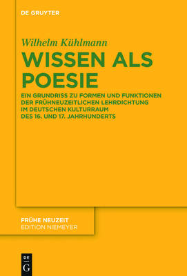 Book cover for Wissen ALS Poesie