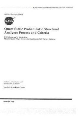 Cover of Quasi-Static Probabilistic Structural Analyses Process and Criteria