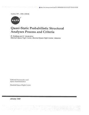 Book cover for Quasi-Static Probabilistic Structural Analyses Process and Criteria