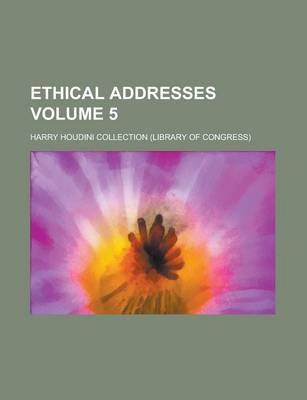 Book cover for Ethical Addresses Volume 5