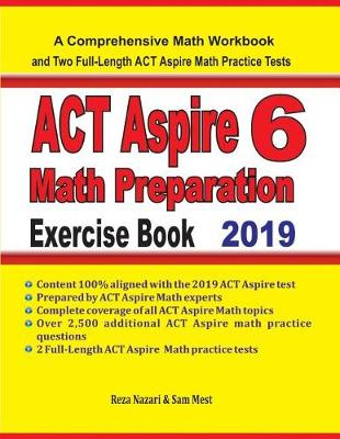 Book cover for ACT Aspire 6 Math Preparation Exercise Book