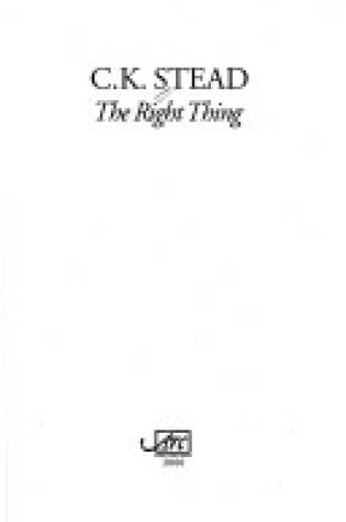Cover of The Right Thing