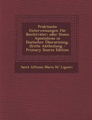 Book cover for Praktische Unterweisungen Fur Beichtvater