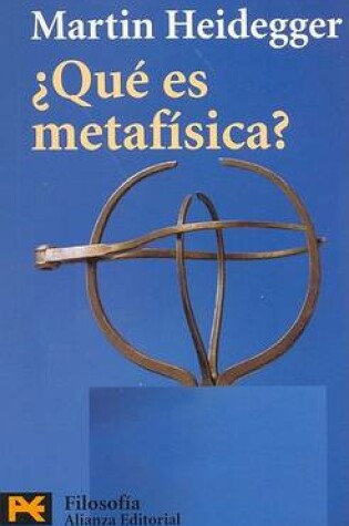 Cover of Que Es Metafisica?