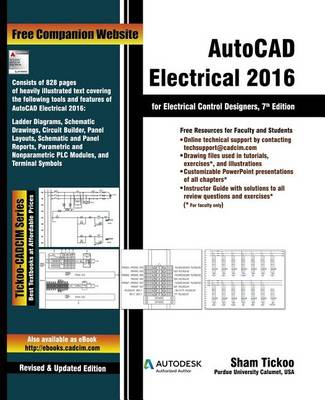 Book cover for AutoCAD Electrical 2016 for Electrical Control Designers