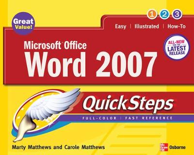Book cover for Microsoft Office Word 2007 QuickSteps