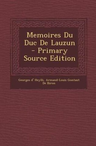 Cover of Memoires Du Duc de Lauzun