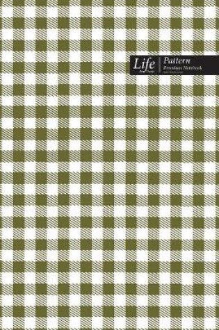 Cover of Tartan Pattern Composition Notebook, Dotted Lines, Wide Ruled Medium Size 6 x 9 Inch (A5), 144 Sheets Swamp Green Cover