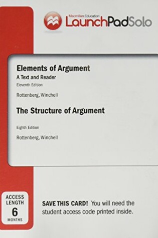 Cover of Launchpad Solo for Elements of Argument and the Structure of Argument 8e (Six Month Access)