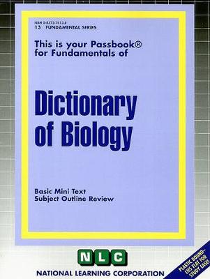 Book cover for DICTIONARY OF BIOLOGY