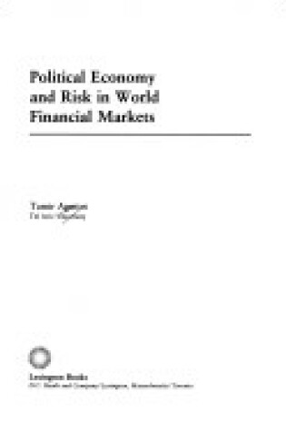 Cover of Political Economy and Risk in World Financial Markets