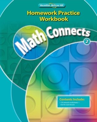 Book cover for Math Connects, Grade 2, Homework Practice Workbook