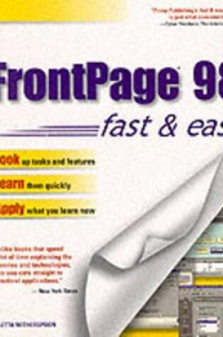 Cover of Frontpage 98 Fast and Easy