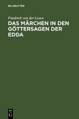 Cover of Das Marchen in Den Goettersagen Der Edda