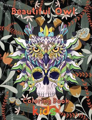 Book cover for Beautiful owl Coloring Book kids