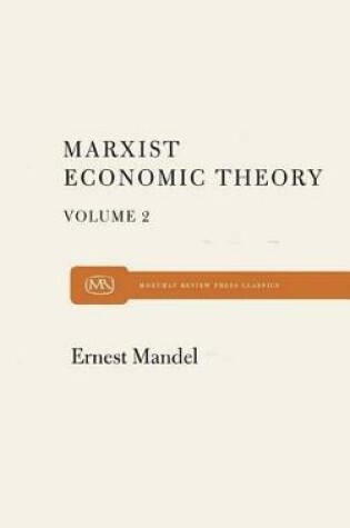 Cover of Marx Economic Theory Volume 2