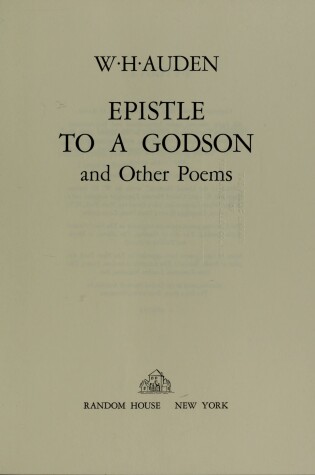 Cover of Epistle to a Godson