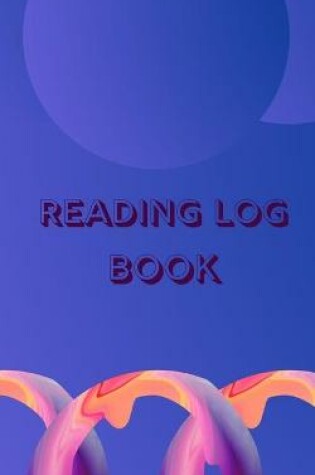 Cover of Reading Log Book - Color Interior - Title Page Numbers Main Topic Signature - Abstract Watercolor Dark Blue Multicolor