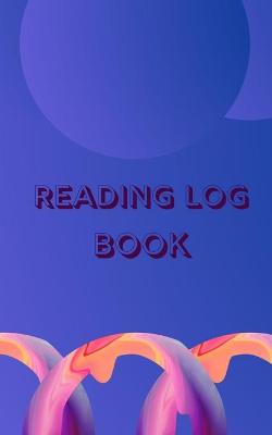 Book cover for Reading Log Book - Color Interior - Title Page Numbers Main Topic Signature - Abstract Watercolor Dark Blue Multicolor