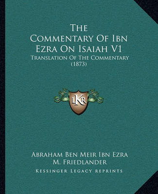 Book cover for The Commentary of Ibn Ezra on Isaiah V1