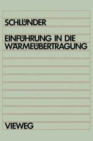 Cover of Einfuhrung in die Warmeubertragung