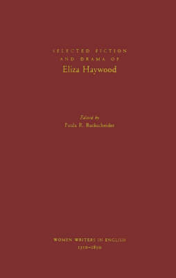 Book cover for Selected Fiction and Drama of Eliza Haywood