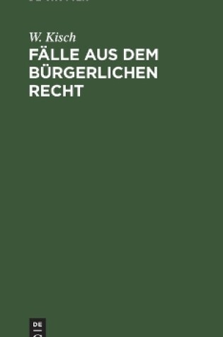 Cover of F�lle Aus Dem B�rgerlichen Recht