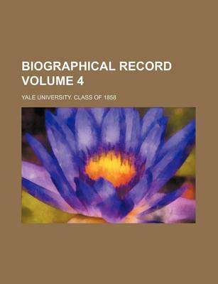 Book cover for Biographical Record Volume 4