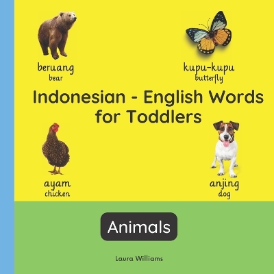 Book cover for Hindi - English Words for Toddlers - Animals