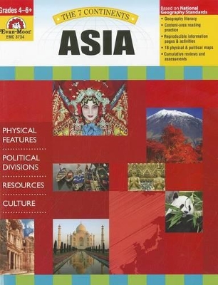 Book cover for 7 Continents: Asia, Grade 4 - 6 Teacher Resource