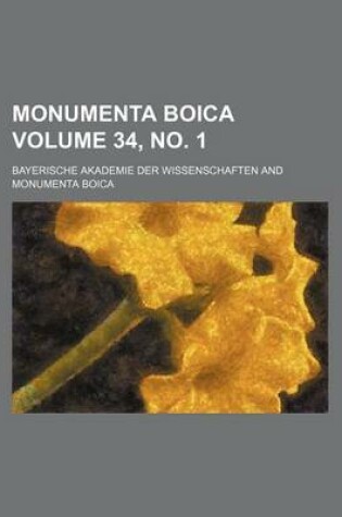 Cover of Monumenta Boica Volume 34, No. 1
