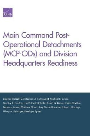 Cover of Main Command Post-Operational Detachments (MCP-ODs) and Division Headquarters Readiness