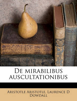 Book cover for de Mirabilibus Auscultationibus