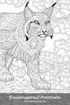 Book cover for Endangered Animals Coloring Book for Grown-Ups 1