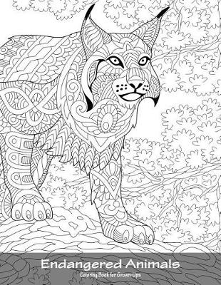 Book cover for Endangered Animals Coloring Book for Grown-Ups 1