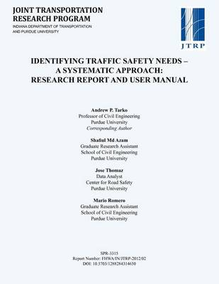 Book cover for Identifying Traffic Safety Needs - A Systematic Approach