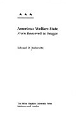 Cover of America's Welfare State